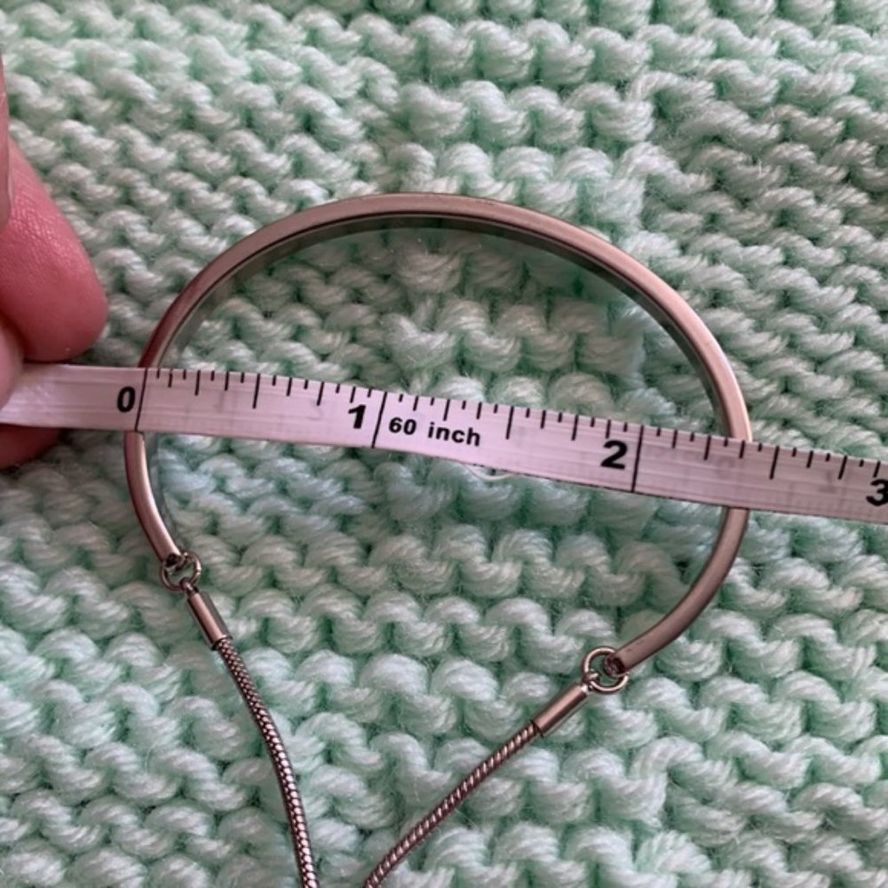 Silver Cuff Adjustable Bracelet With Rhinestone A… - image 6